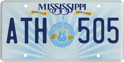 MS license plate ATH505