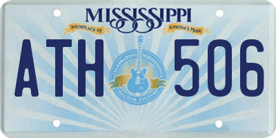 MS license plate ATH506