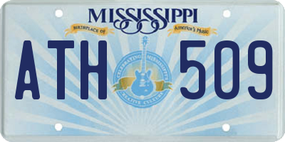 MS license plate ATH509