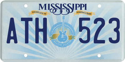 MS license plate ATH523