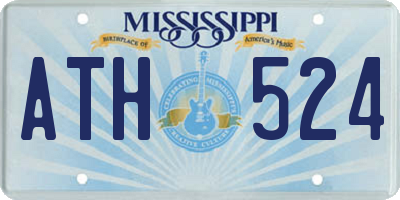 MS license plate ATH524