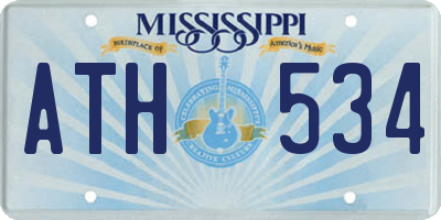 MS license plate ATH534
