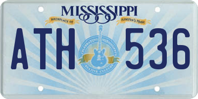 MS license plate ATH536
