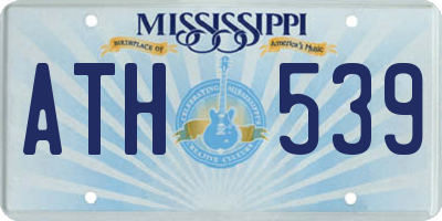 MS license plate ATH539