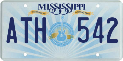 MS license plate ATH542