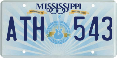 MS license plate ATH543