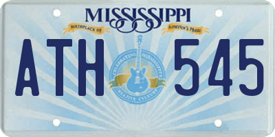 MS license plate ATH545