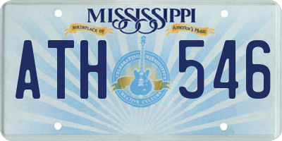 MS license plate ATH546