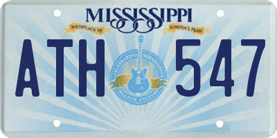 MS license plate ATH547