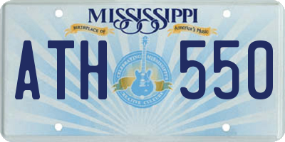 MS license plate ATH550