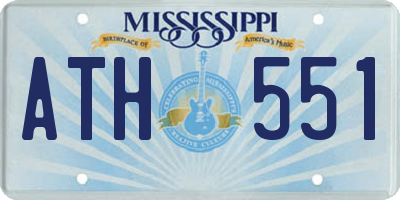 MS license plate ATH551
