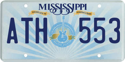 MS license plate ATH553