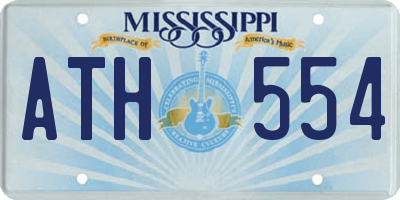 MS license plate ATH554