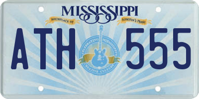 MS license plate ATH555