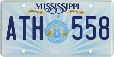 MS license plate ATH558