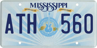 MS license plate ATH560