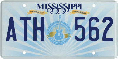 MS license plate ATH562