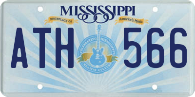 MS license plate ATH566