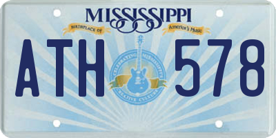 MS license plate ATH578