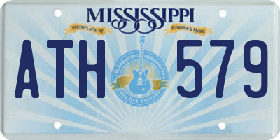 MS license plate ATH579