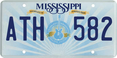 MS license plate ATH582