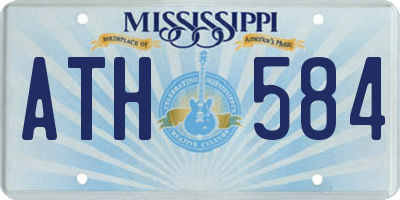 MS license plate ATH584