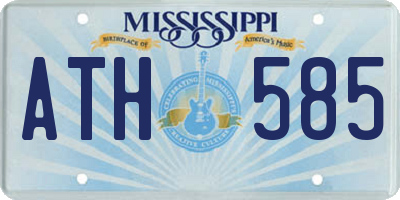 MS license plate ATH585