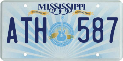 MS license plate ATH587