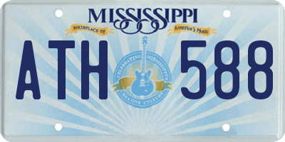 MS license plate ATH588