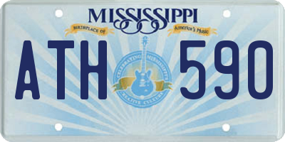 MS license plate ATH590