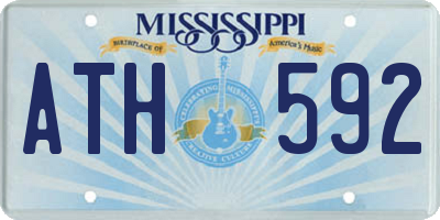 MS license plate ATH592