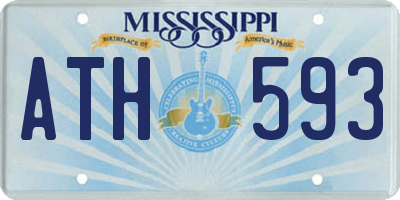 MS license plate ATH593