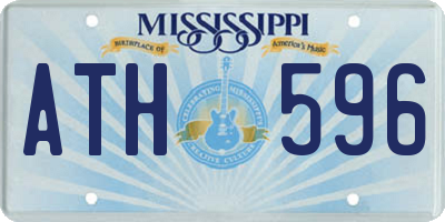 MS license plate ATH596