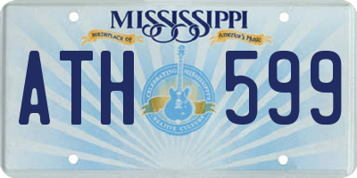 MS license plate ATH599