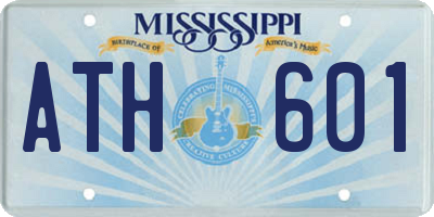 MS license plate ATH601