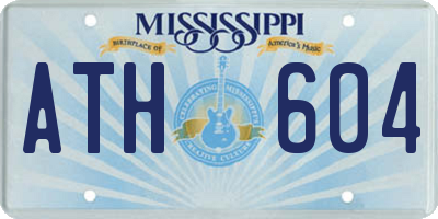 MS license plate ATH604