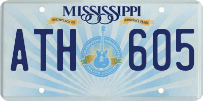 MS license plate ATH605
