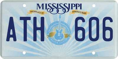 MS license plate ATH606