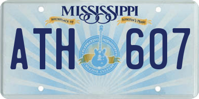 MS license plate ATH607
