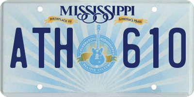 MS license plate ATH610