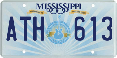 MS license plate ATH613