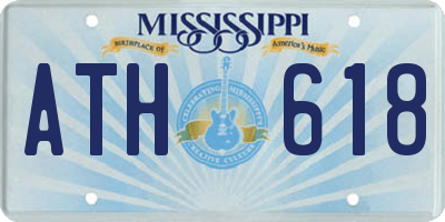 MS license plate ATH618