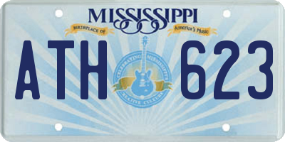 MS license plate ATH623