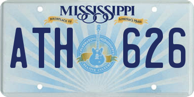 MS license plate ATH626