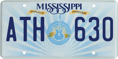 MS license plate ATH630
