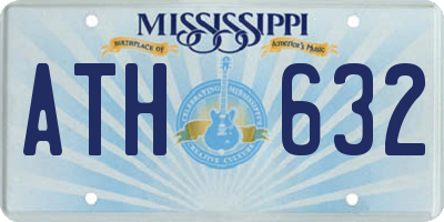MS license plate ATH632