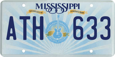 MS license plate ATH633