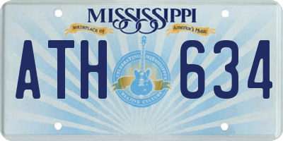 MS license plate ATH634