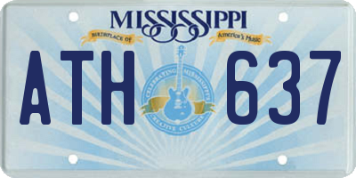 MS license plate ATH637