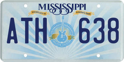 MS license plate ATH638